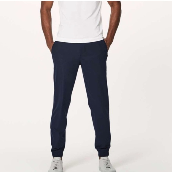 Mens Lululemon Warpcity Joggers Pants Nautical Navy Blue Size Small Athletic - Picture 1 of 12